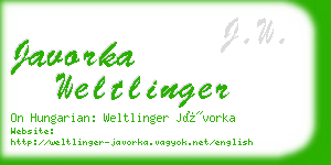 javorka weltlinger business card